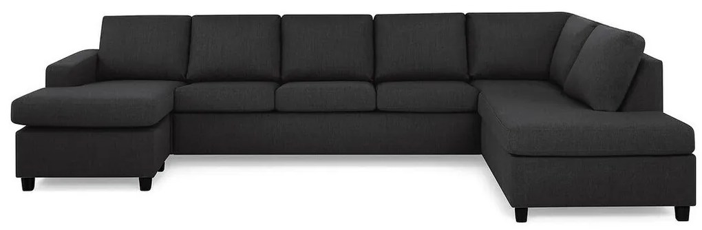 Γωνιακός Καναπές Scandinavian Choice C161, Μαύρο, 344x199x80cm