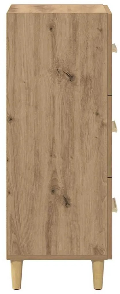 vidaXL Πλαϊνό γραφείο με συρτάρι artisan δρυς 34,5 x 34 x 90 εκ.