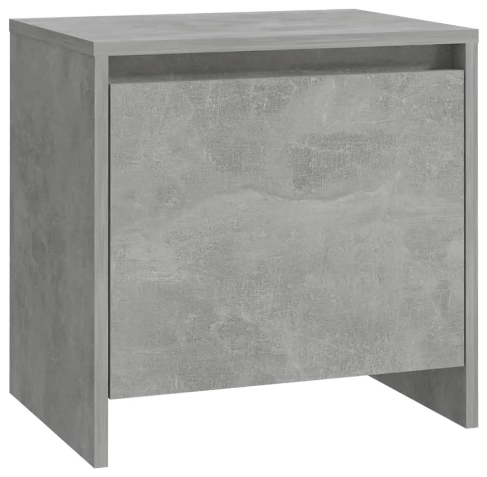 vidaXL Κομοδίνο Γκρι Σκυροδέματος 45x34x44,5 εκ. από Επεξεργ. Ξύλο