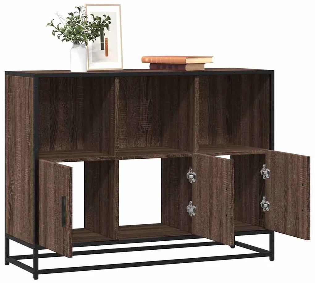 vidaXL Sideboard καφέ δρυς 100x35x76 cm Κατασκευασμένο ξύλο