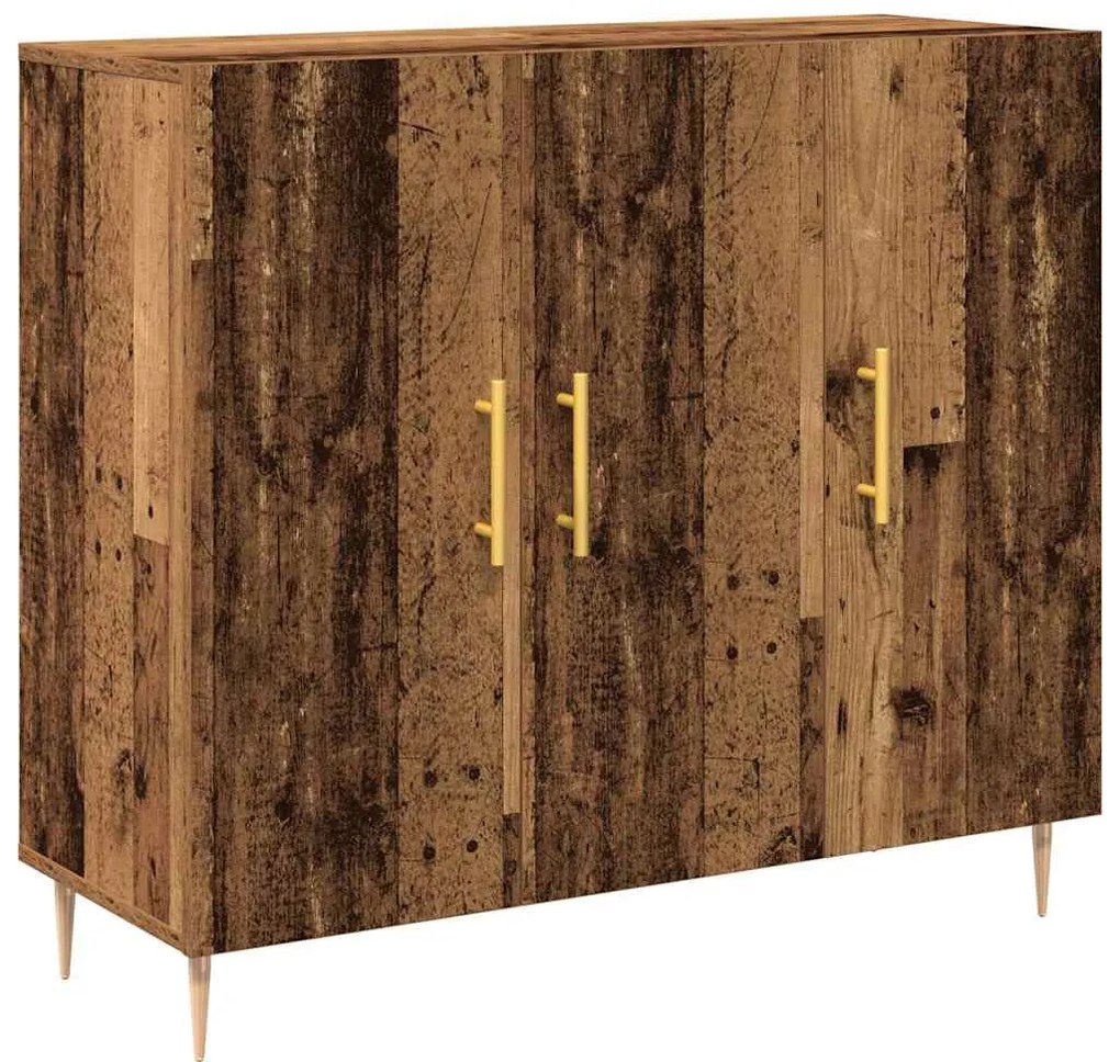 vidaXL Πλαϊνό γραφείο Παλιό ξύλο 90 x 34 x 80 εκ. Επεξεργασμένο ξύλο