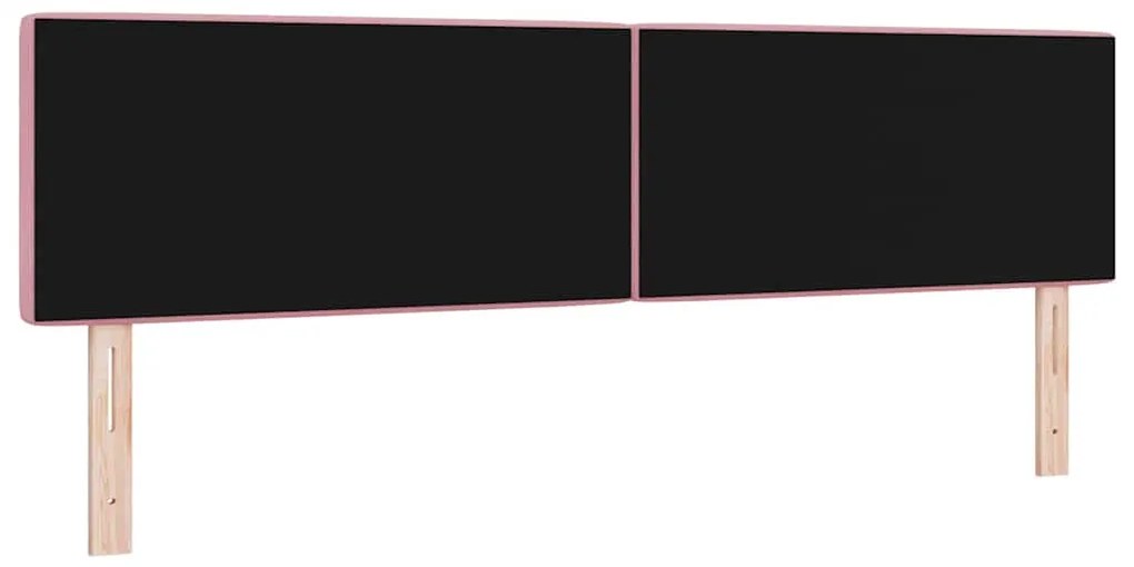 vidaXL Βελούδινο Κεφαλάρι Argyle με κεφαλάρι Ροζ 180 cm Βελούδο