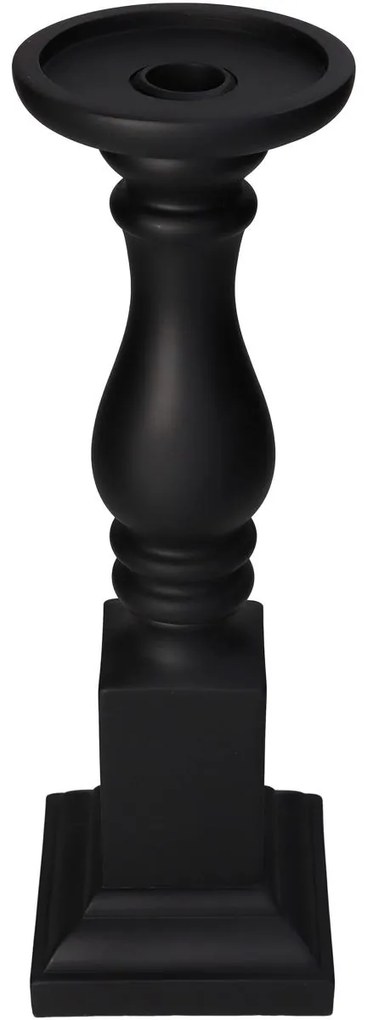 Κηροπήγιο Μαύρο Polyresin 10.2x10.2x32.5cm - Polyresin - 05154091