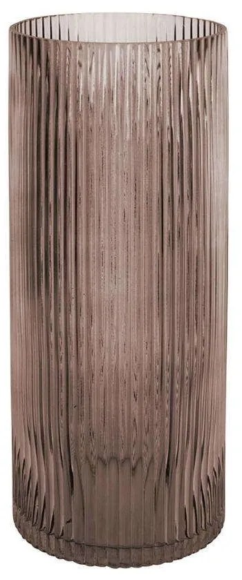 Βάζο Allure PT3679BR 12x12x30cm Brown Present Time Glass