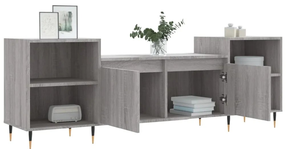 vidaXL Έπιπλο Τηλεόρασης Γκρι Sonoma 160x35x55 εκ. από Επεξεργ. Ξύλο