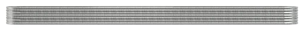 vidaXL Ζαρντινιέρα Ασημί 440x80x36 εκ. Γαλβανισμένος χάλυβας