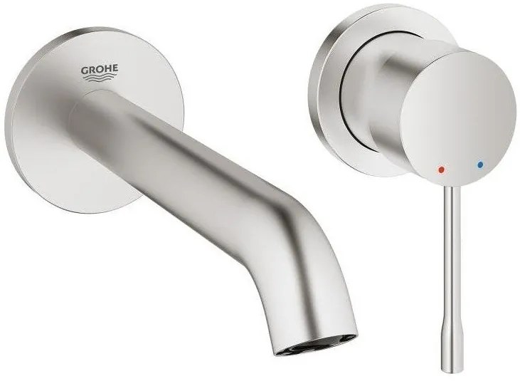 Μπαταρία νιπτήρος τοίχου Grohe Essence New-Μήκος 18 εκ.-Ashmi Mat