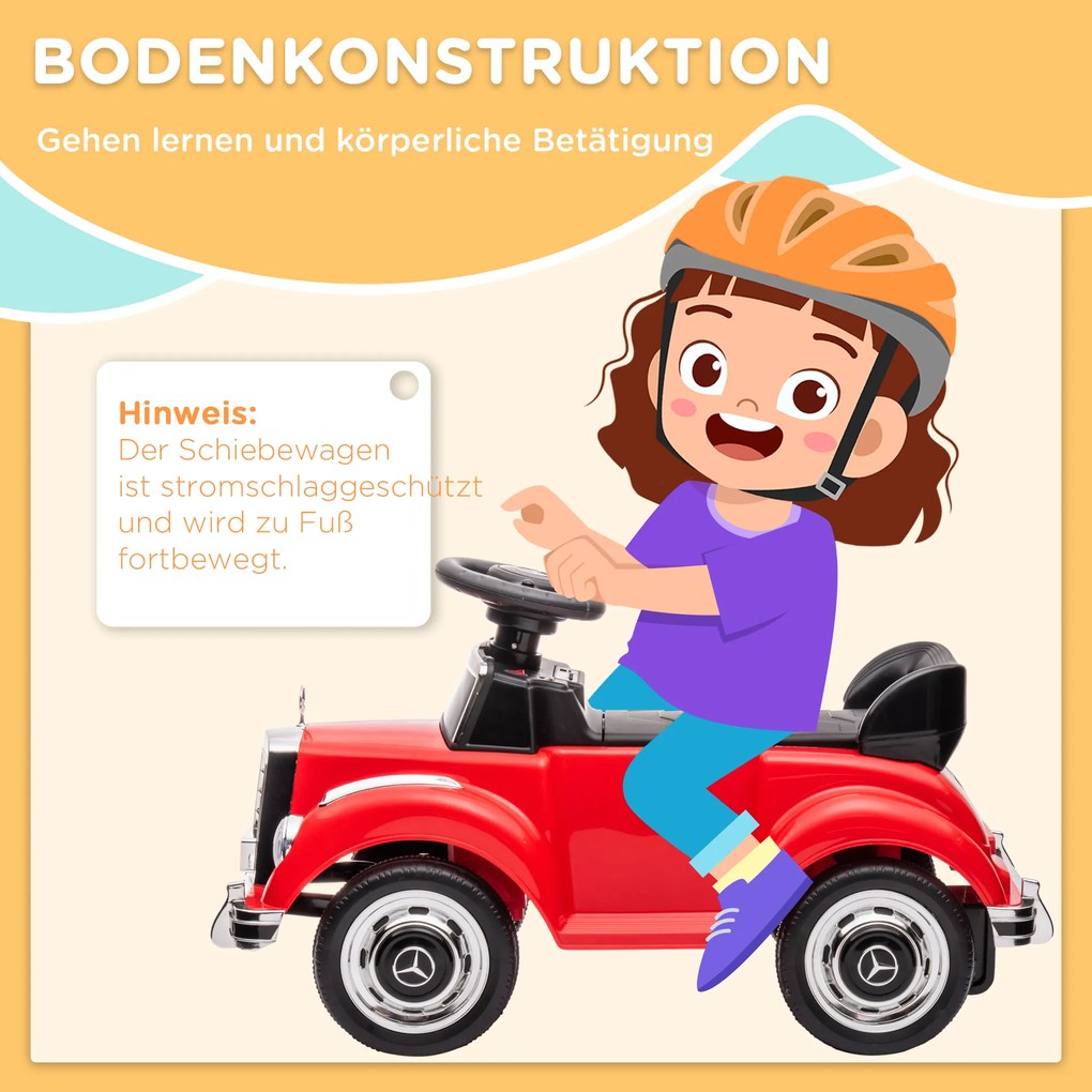 AIYAPLAY Αυτοκίνητο-πατίνι Mercedes Benz Design 300 S Design, Κόκκινο