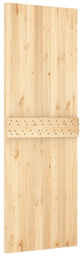 vidaXL Συρόμενη Μεσόπορτα με Μηχανισμό 70 x 210 εκ. Μασίφ Ξύλο Πεύκου