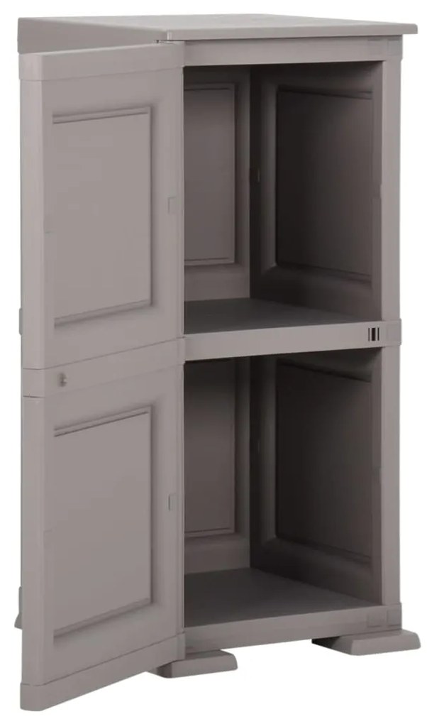 vidaXL Πλαστικό Ντουλάπι Γκρι 40 x 43 x 85,5 εκ. με Σχέδιο Ξύλου