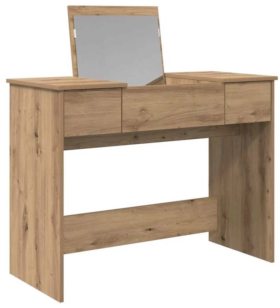 vidaXL Τραπέζι περιποίησης με συρτάρι artisan δρυς 100 x 45 x 76 εκ
