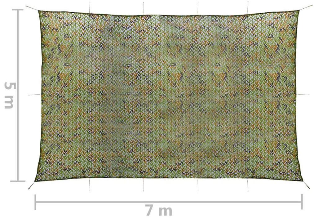 Δίχτυ Σκίασης Παραλλαγής Πράσινο 5 x 7 μ. με Σάκο Αποθήκευσης - Πράσινο