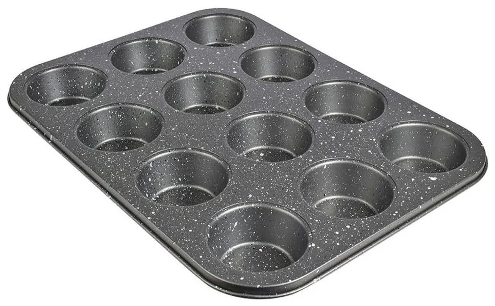 Φόρμα Cupcakes/Muffins 12 Θέσεων 01-5276 35,2x26,5cm Black Estia Αλουμίνιο