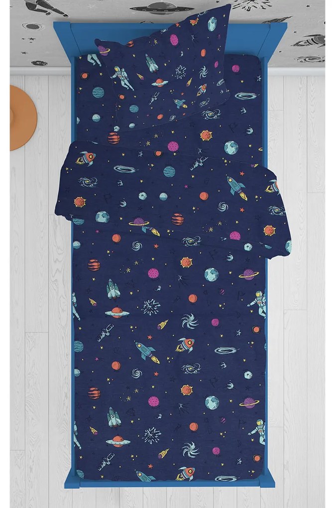 Σεντόνια Μονά (Σετ) Dimcol Space 189 Blue