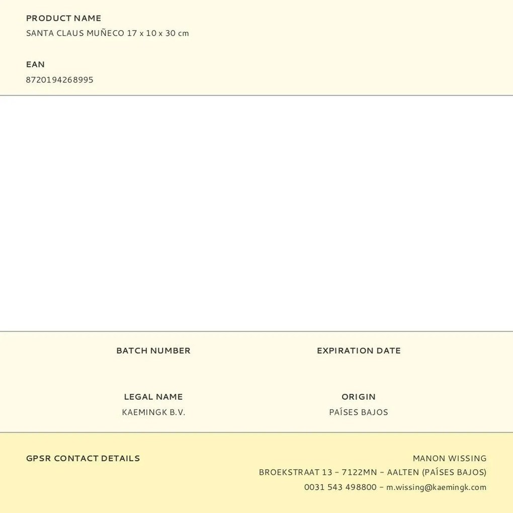 Χριστουγεννιάτικο Στολίδι Decoris Άη Βασίλης Νάνος 17 X 10 X 30 cm