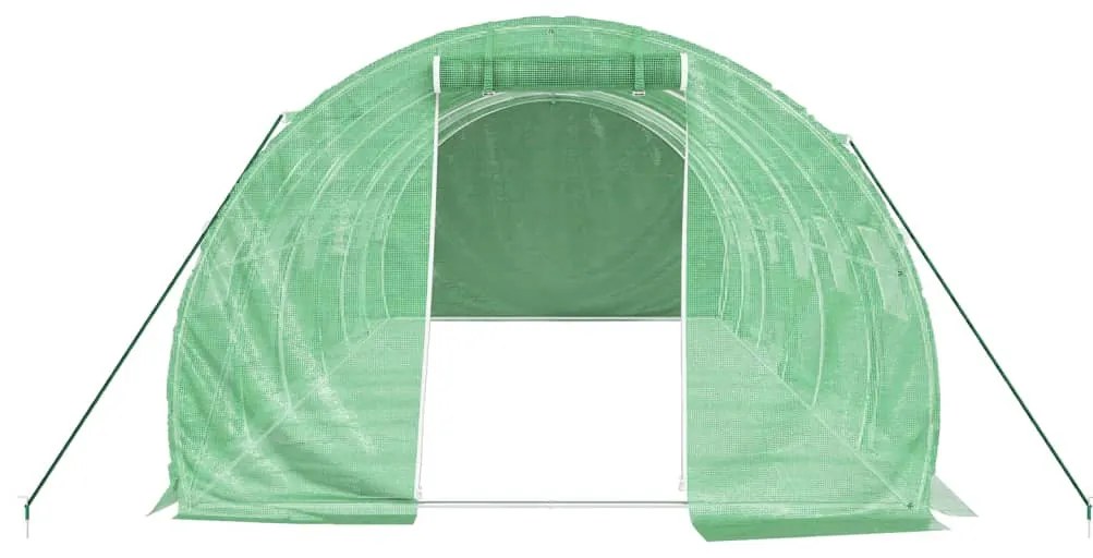 vidaXL Θερμοκήπιο Πράσινο 18 μ² 6 x 3 x 2 μ. με Ατσάλινο Πλαίσιο
