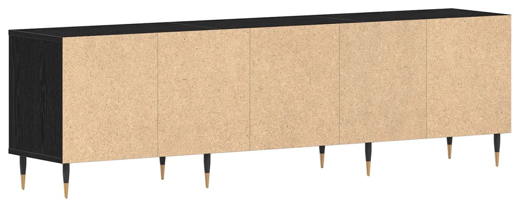 vidaXL Ντουλάπα τηλεόρασης Μαύρο Δρυς 150x30x44,5 εκ Κατασκευασμένο ξύλο
