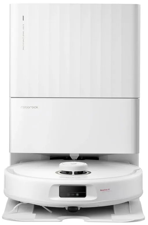 Ρομποτική ηλεκτρική σκούπα Roborock Q Revo Max V, 7000Pa, 180 λεπτά, 300 m2, Στεγνό/Μικρό, Wi-Fi, PreciSense® LiDAR + Reactive AI, Φωνητικός βοηθός, Λευκό