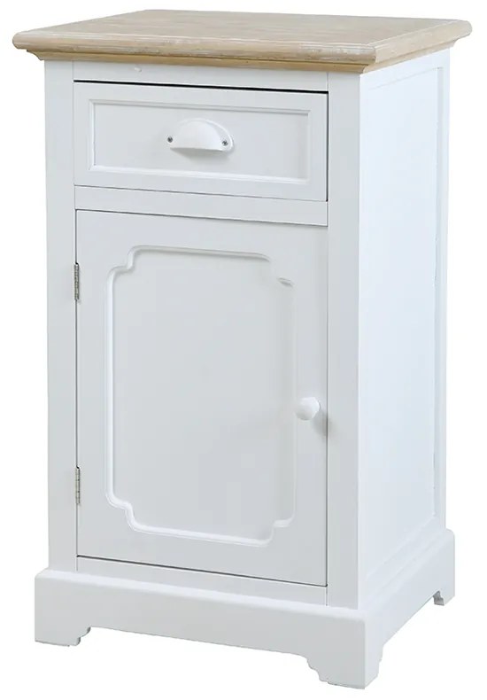 Liberta KIMOLOS ΚΟΜΟΔΙΝΟ 1ΠΟΡΤΑ 1ΣΥΡΤΑΡΙ ΛΕΥΚΟ ΦΥΣΙΚΟ 43x35xH71cm 43x35xH71cm 09-1549