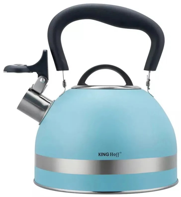 Τσαγιέρα με σφυρίχτρα Kinghoff KH 1857, 1.8l, Επαγωγή, Θερμομονωμένη λαβή, Μπλε