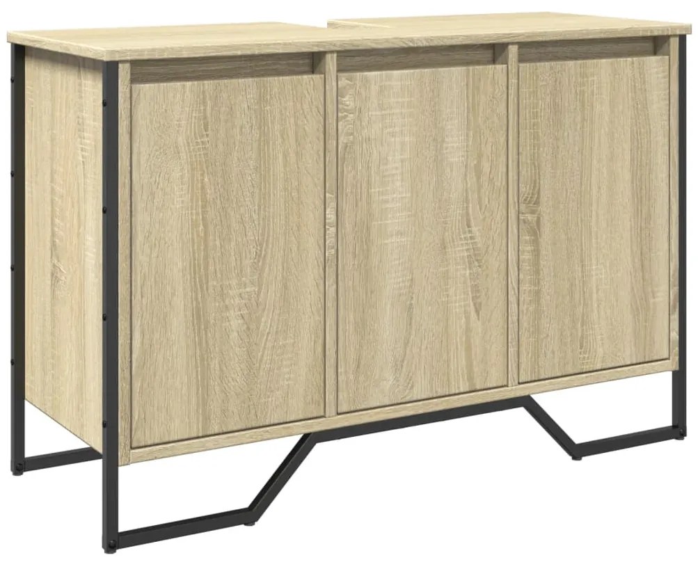 vidaXL Ντουλάπι Νιπτήρα Μπάνιου Sonoma Δρυς 91x35x60 εκ. Επεξ. Ξύλο