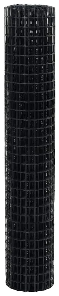 vidaXL Φράχτης Εuro Γκρι 1.6 x 10 m Σίδηρος με επικάλυψη PVC