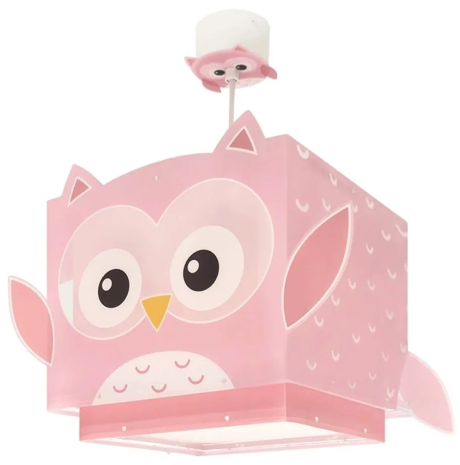 Φωτιστικό Οροφής Little Owl 64482 27x27x9cm 1xE27 15W Pink Ango