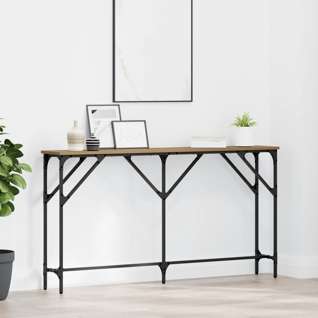 vidaXL Κονσόλα Ξύλο Δρυός 140x23x75 εκ. Επεξεργασμένο Ξύλο