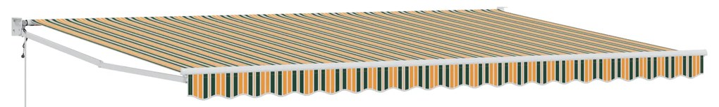 vidaXL Αυτόματη Τέντα Πράσινη και Κίτρινη 500x300 εκ