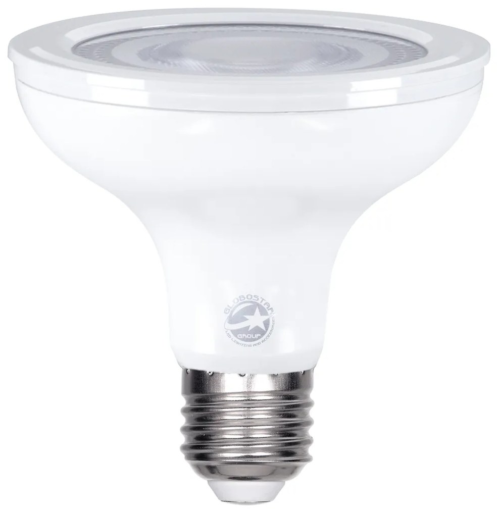 GloboStar® 60093 Λάμπα LED E27 PAR30 Σποτ 15W 1500lm 12° AC 220-240V IP20 Φ9.5 x Υ9.5cm Ψυχρό Λευκό 6000K Dimmable - 3 Years Warranty