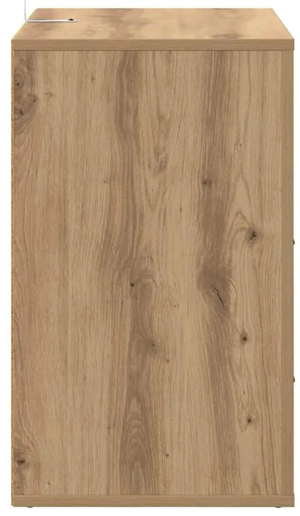 vidaXL Κομοδίνο artisan δρυς 50 x 36 x 60 εκ. Επεξεργασμένο ξύλο