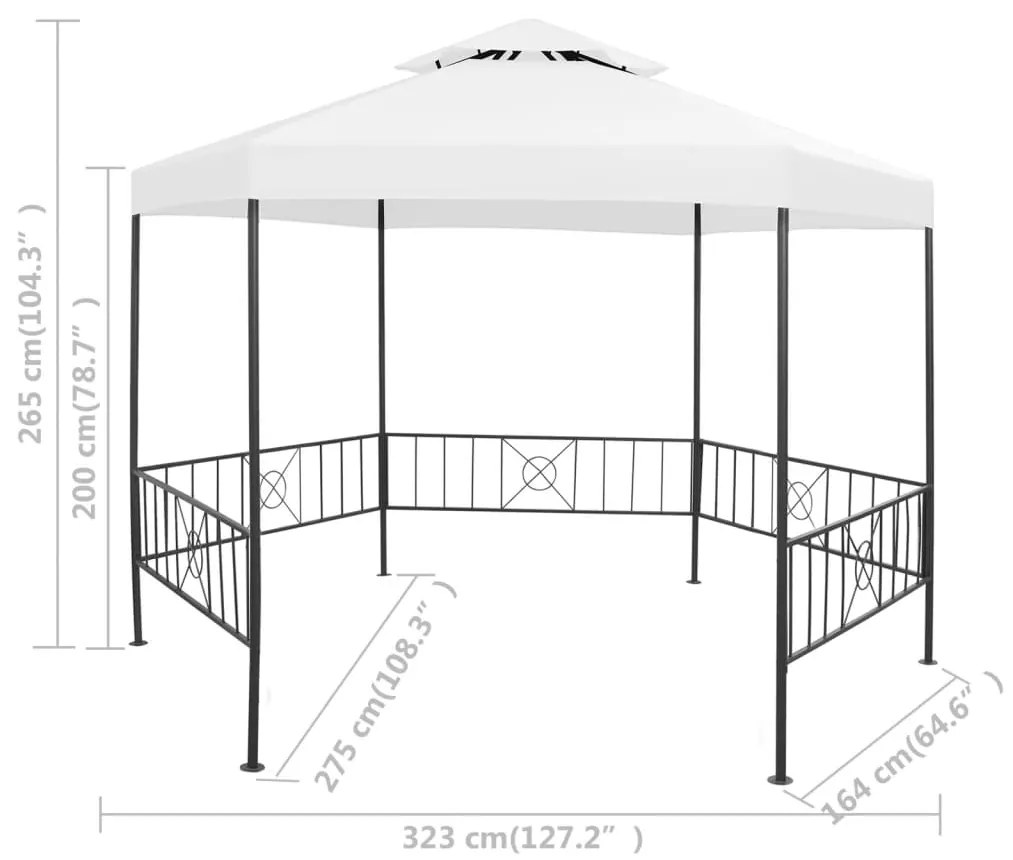 ΚΙΟΣΚΙ ΚΗΠΟΥ ΛΕΥΚΟ 323 X 275 X 265 ΕΚ. 180 ΓΡ./Μ² 312233