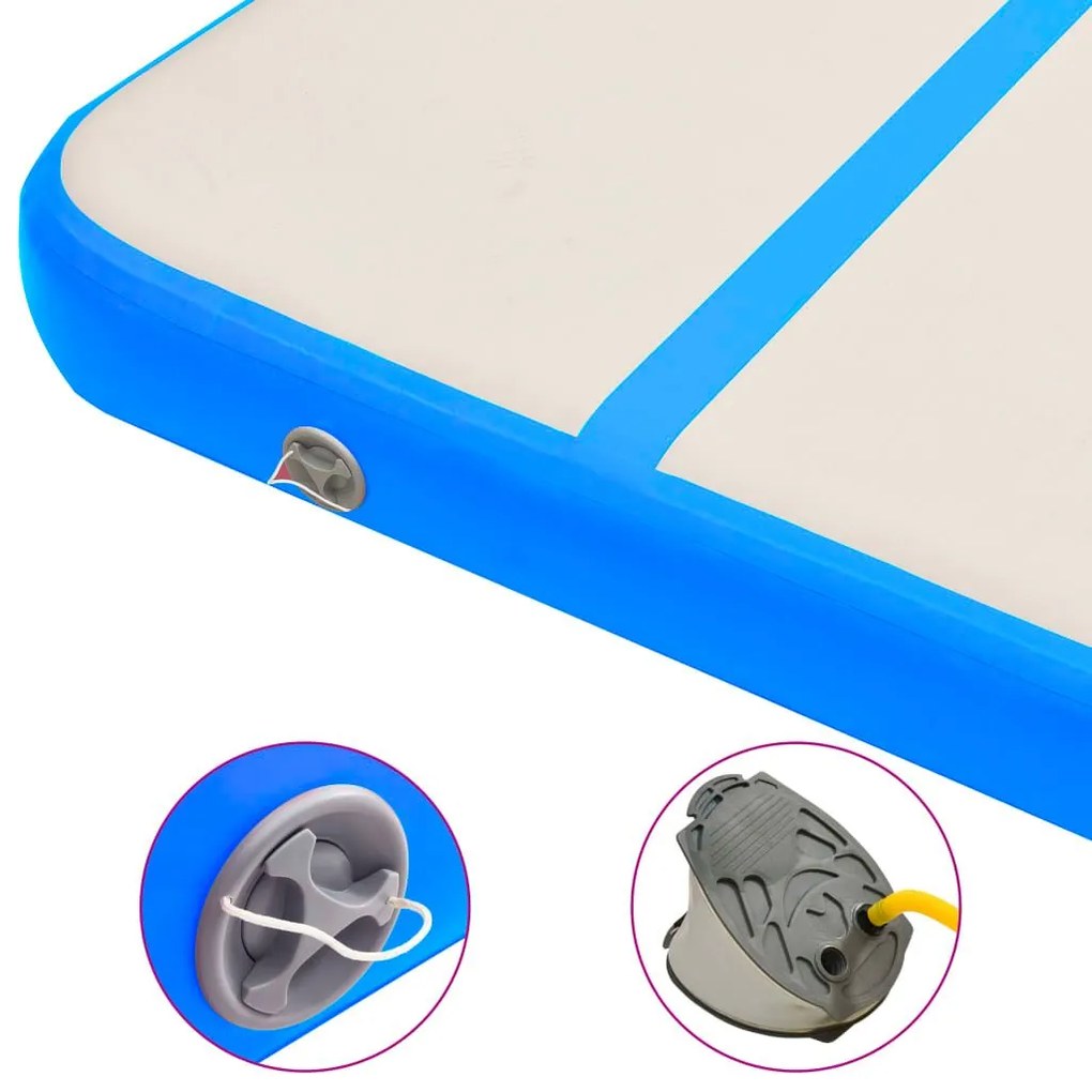 Στρώμα Ενόργανης Φουσκωτό Μπλε 600 x 100 x 20 εκ. PVC με Τρόμπα - Μπλε