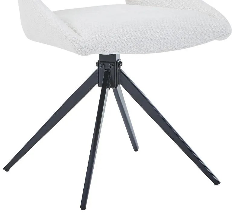 Καρέκλα περιστρεφόμενη Luciano I σε μπεζ ύφασμα-πόδι μεταλλικό μαύρο 52.5x54x85εκ 52.5x54x85 εκ.