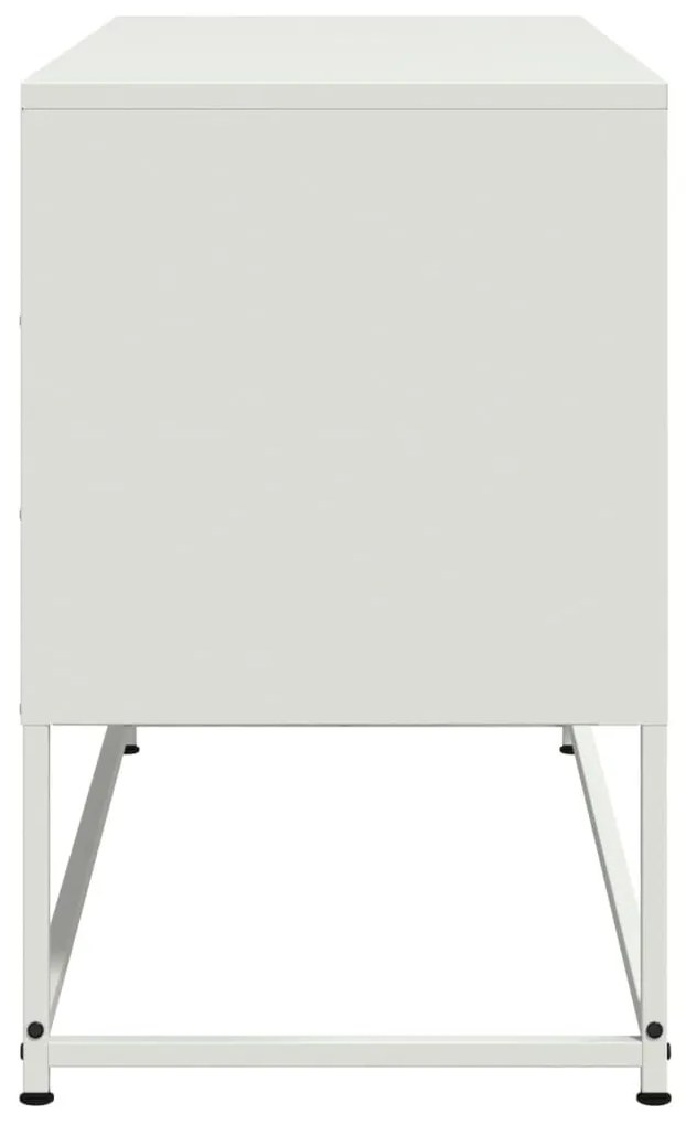 vidaXL Έπιπλο Τηλεόρασης Λευκό 100,5x39x60,5 εκ. από Ατσάλι