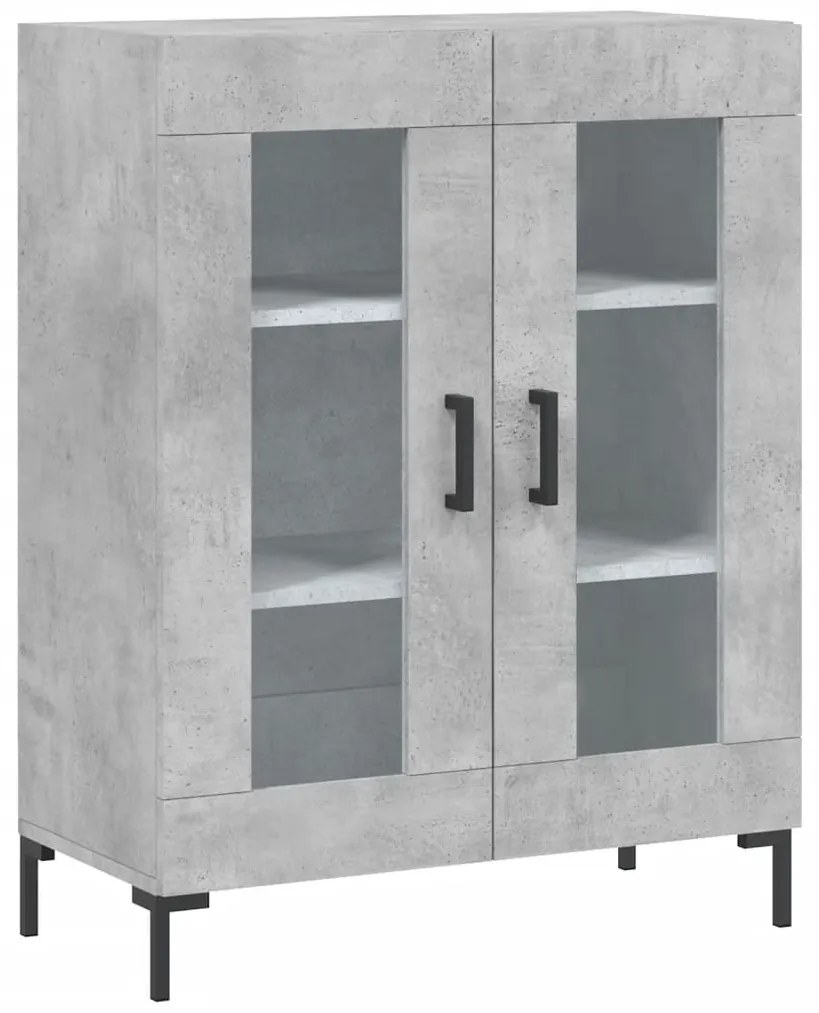 vidaXL Ντουλάπι Γκρι Σκυροδέματος 69,5x34x180 εκ. Επεξεργασμένο Ξύλο