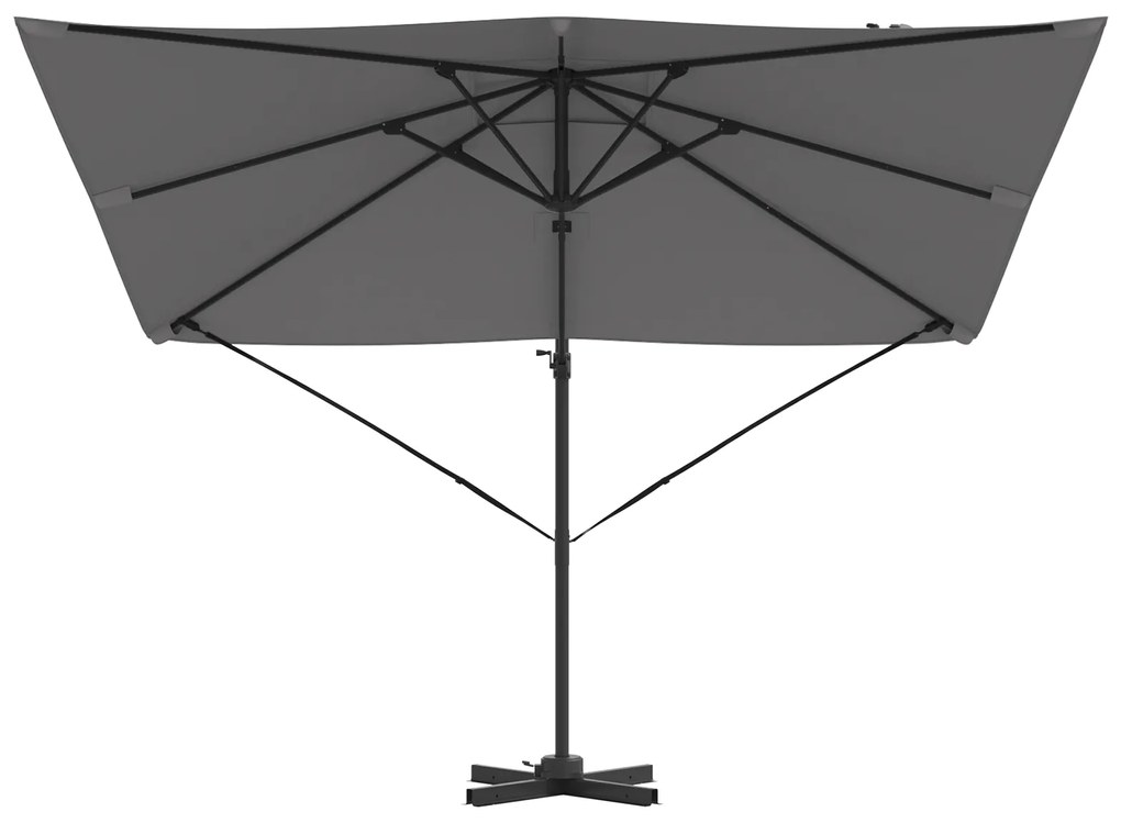 vidaXL Καντιλέβα Ρώμα Πέργκολα Ανθρακί 286x285x265 εκ. Αλουμίνιο