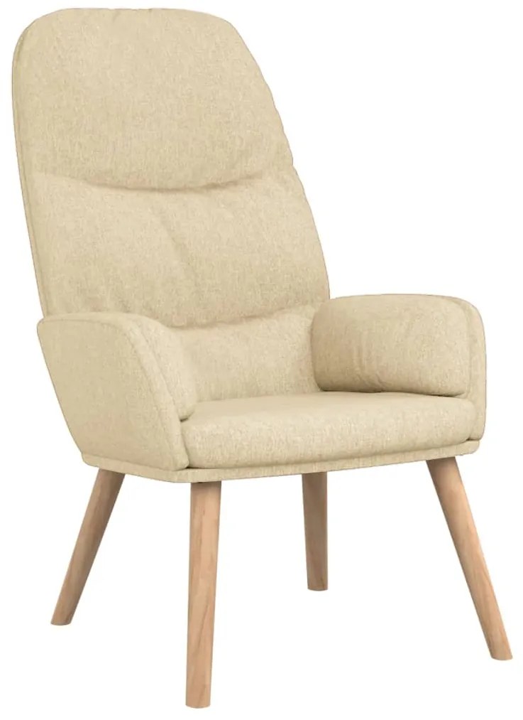 vidaXL Πολυθρόνα Relax Κρεμ Υφασμάτινη
