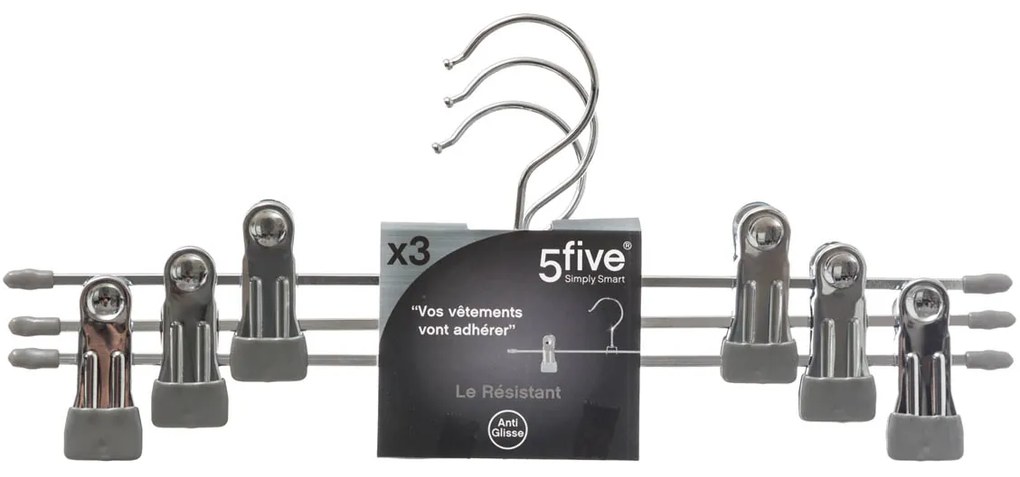 Κρεμάστρες Ρούχων Με Κλιπ (Σετ 3τμχ) F-V Metal 116524
