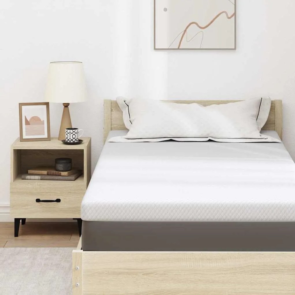 vidaXL Στρώματα Λευκό 100 x 200 cm 100% ύφασμα πολυεστέρα με τζακάρ