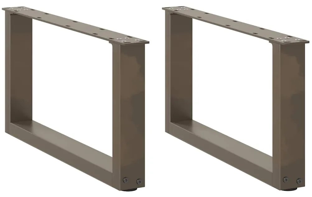 Πόδια Τραπεζιού Σαλονιού σε Σχήμα U 2 τεμ. από Φυσικό Ατσάλι 70x(30-31) εκ. Ατσάλι