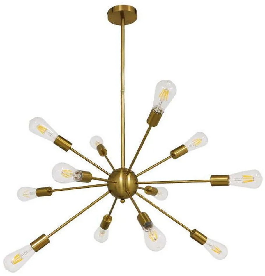 Φωτιστικό Οροφής Milano 01485 12xE27 Φ80x78cm Gold GloboStar