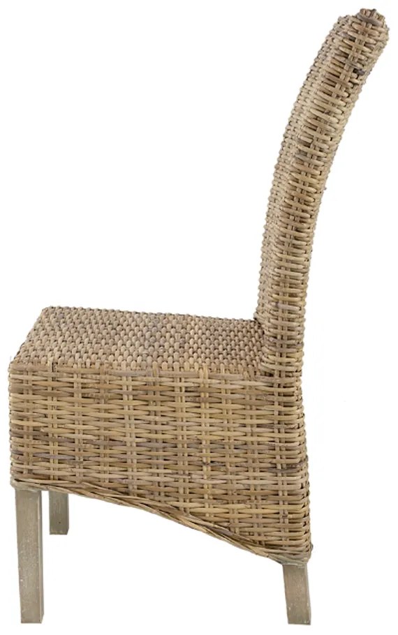 Artekko Rattan Καρέκλα Ξύλο Ρατάν σε Φυσική Απόχρωση (48x62x103)cm