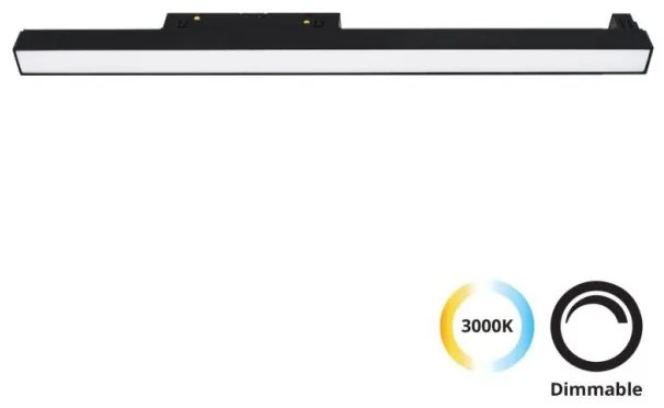 Φωτιστικό Μαγνητικής Ράγας LED 31W 3000K 90x4,4 Magnetic Viokef 4244302 Μαύρο