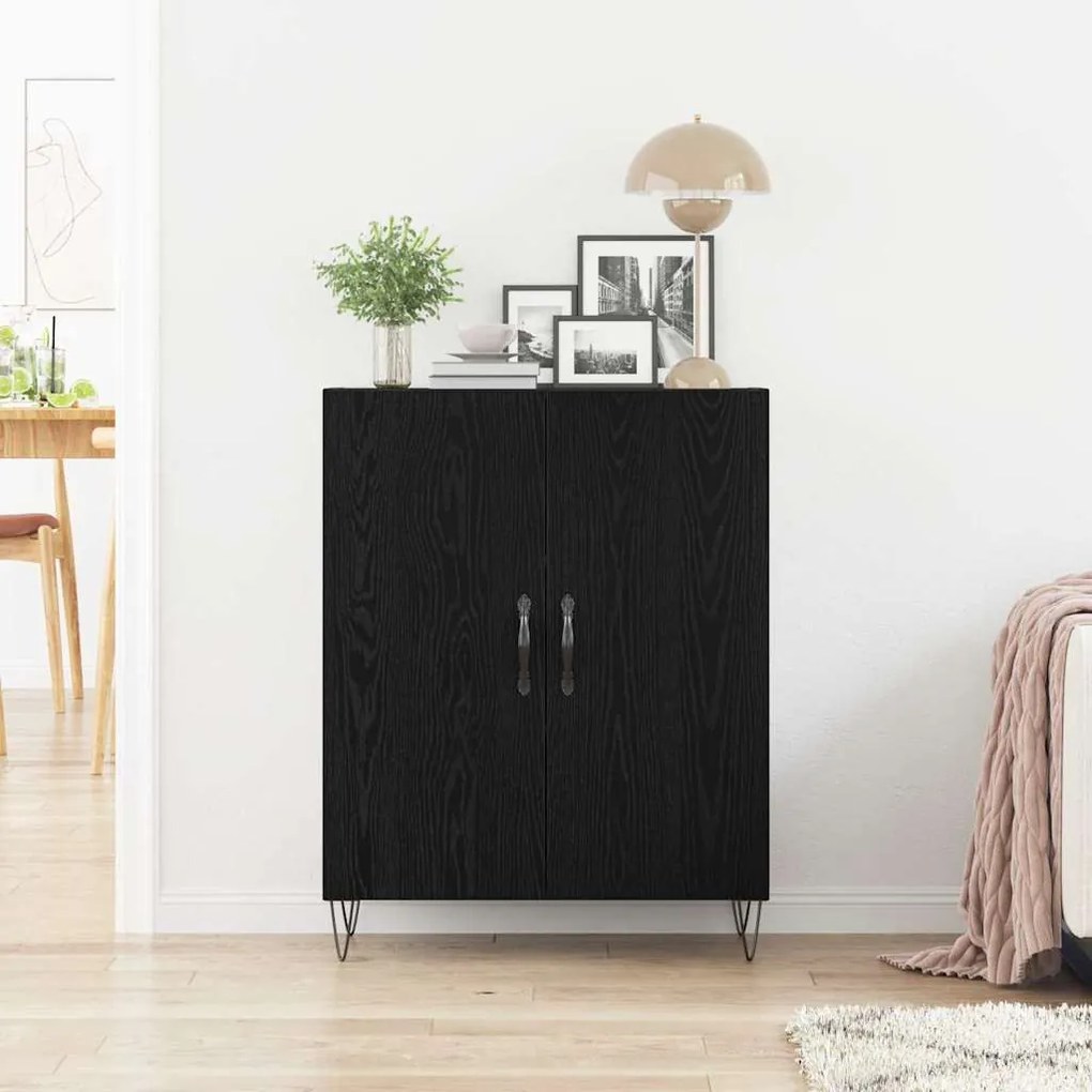 vidaXL Μπουφές Μαύρη δρυς 69.5 x 34 x 90 εκ. Επεξεργασμένο ξύλο