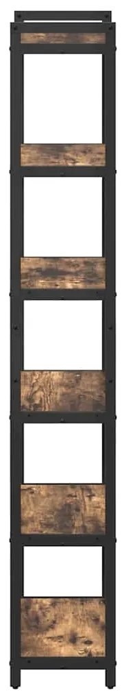 vidaXL Βιβλιοθήκη Καπνιστή δρυς 40 x 30 x 188 εκ Επεξεργασμένο ξύλο