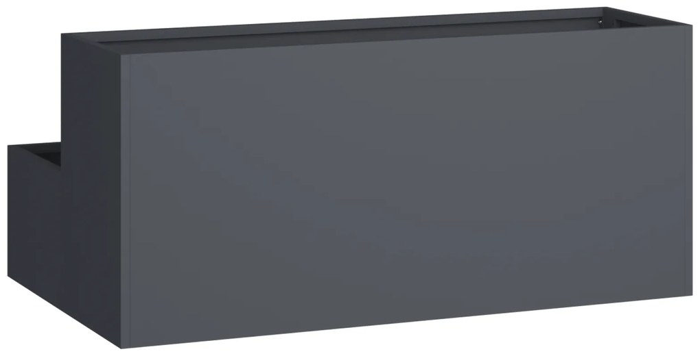 vidaXL Γλάστρα Κήπου 2-Επίπεδη 100x60x45 εκ Ανθρακί Πλαστικό