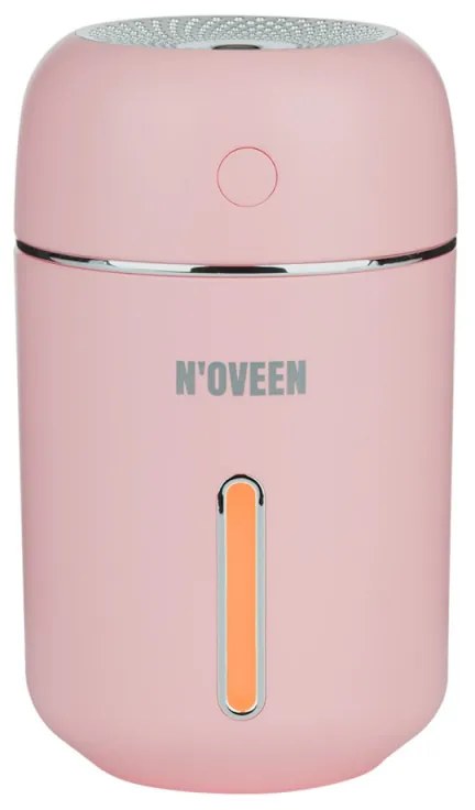 Μίνι υγραντήρας υπερήχων NOVEEN MUH242, 2W, 50ml/h, 2 λειτουργίες, USB, οπίσθιος φωτισμός LED, ροζ