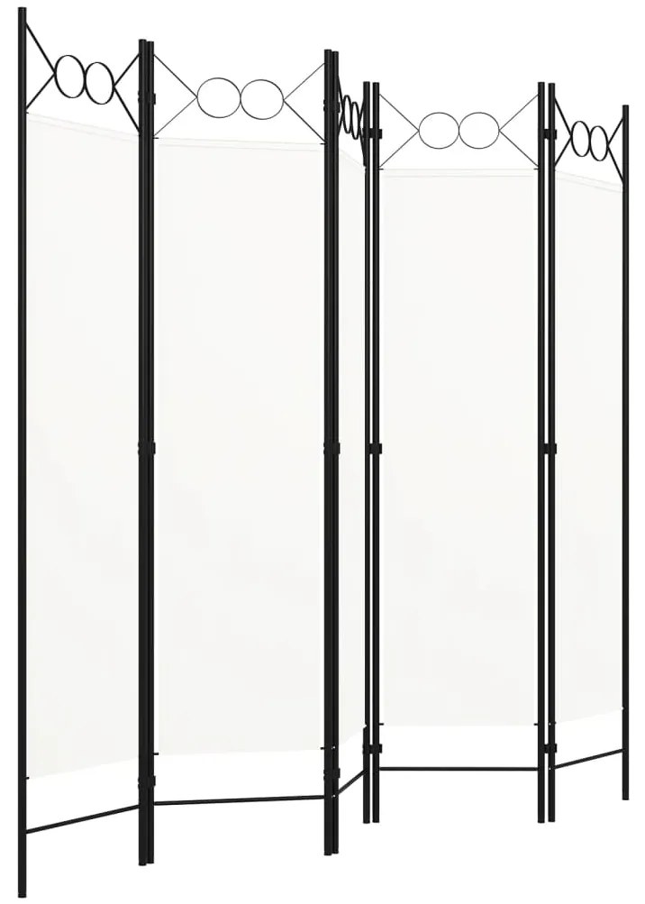 vidaXL Διαχωριστικό Δωματίου με 5 Πάνελ Λευκό 200 x 180 εκ.
