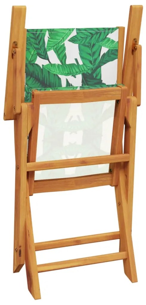 vidaXL Καρέκλες Κήπου Πτυσσόμενες 8 Τεμ. Πράσινο Ύφασμα/Μασίφ Ξύλο